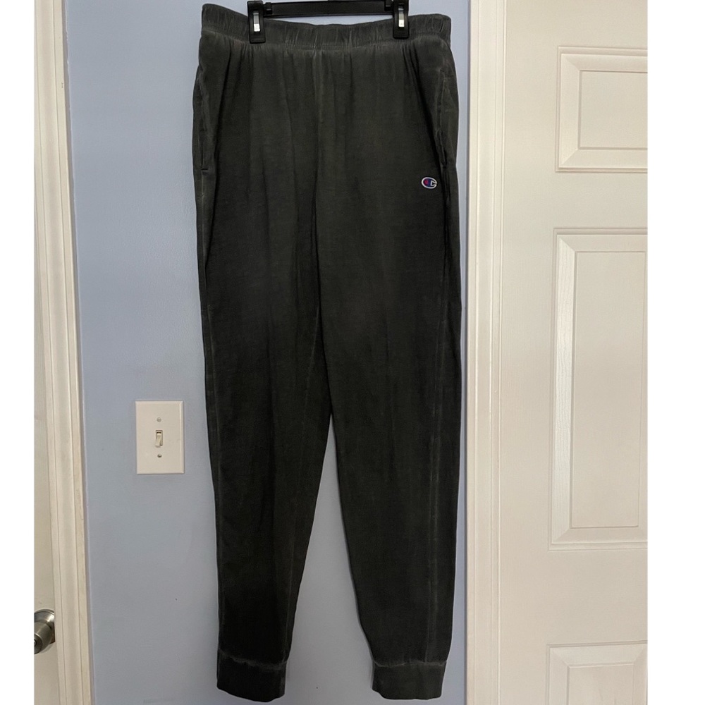 Mens Gray Champion Tapered Sweat Pants